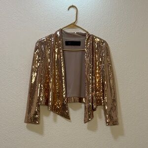 Kardashian Kollection Gold Sequin Women's Jacket